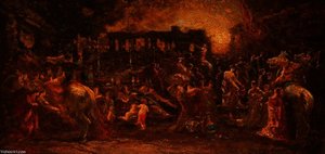 Destruction Of Pompeii — Adolphe Joseph Thomas Monticelli
