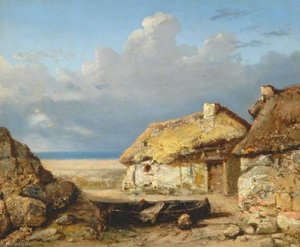 Fishermen's Cottages Near Boulogne Sur Mer, France After The Cholera Epidemic — Joséphine Bowes