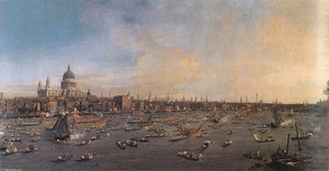 The River Thames With St. Paul's Cathedral On Lord Mayor's Day — Canaletto