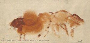 Sketch Of Two Bison — John Marin