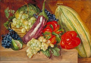Collection Of Fruits, Painted At Lisbon — Marianne North, Academic Still Life