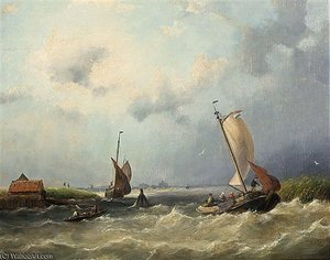 Shipping Off The Dutch Coast — Nicolaas Riegen