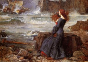Miranda - The Tempest — John William Waterhouse, Pre-raphaelite Revival