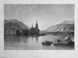 Steel Engraving From 'travelling Sketches' — Clarkson Frederick Stanfield, Romanticism