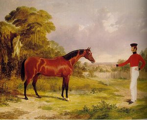 A Soldier With An Officer's Charger — John Frederick Herring Senior