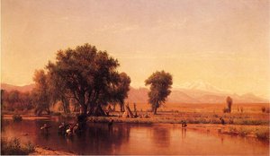 Crossing The Ford (also Known As The Plains At The Base Of The Rocky Mountain) — Thomas Worthington Whittredge