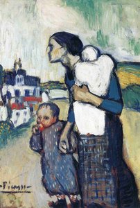The Mother Leading Two Children — Pablo Picasso, Realism