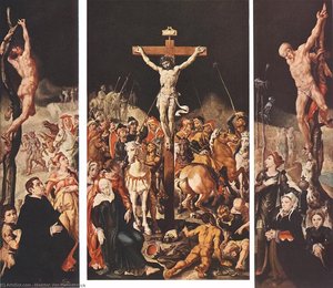 Crucifixion (triptych) — Maerten Van Heemskerck, Renaissance