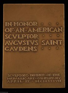 Auguste Saint Gaudens, reverse