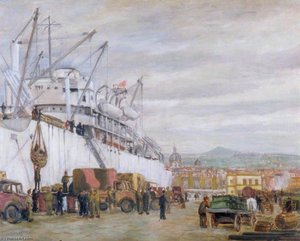 A Merchantman At Catania — Bernard Hailstone