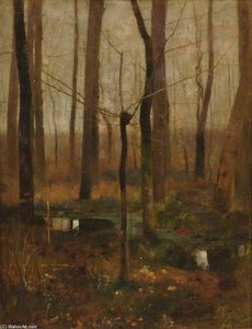 Alone - Early Spring Woodland — Edward William Stott