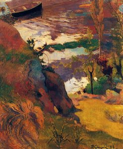 Fishermen And Bathers On The Aven — Eugène Henri Paul Gauguin, Post-impressionism