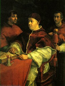 Pope Leo X With Two Cardinals, U — Raphael, High Renaissance