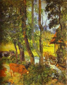 Cattle Drinking — Eugène Henri Paul Gauguin