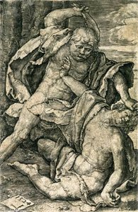 Cain Killing Abel — Lucas Van Leyden, Mannerist