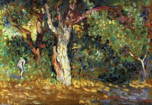 Study For 'in The Woods With Female Nude' — Henri Edmond Cross