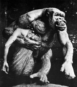 Female Gorilla Carrying Off A Negress (destroyed) — Emmanuel Frémiet