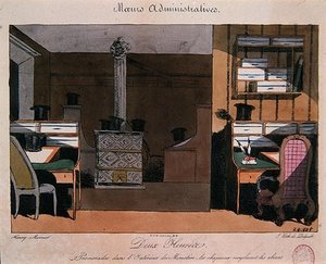 Scene In A Parisian Office During The Lunchbreak