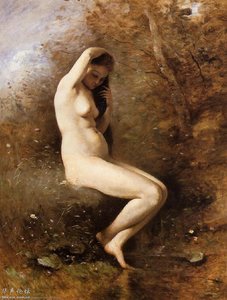 Venus At Her Bath — Jean-baptiste-camille Corot, Romanticism