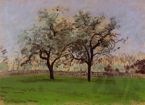 Apples Trees At Pontoise — Camille Pissarro