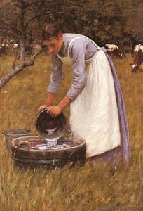 Watering The Cows — Henry Herbert La Thangue