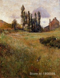 Dogs Running Through A Field — Eugène Henri Paul Gauguin, Post-impressionism