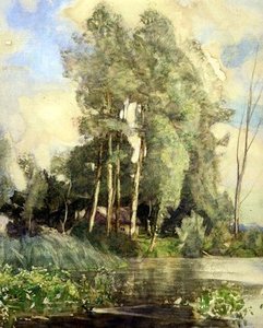 A Cottage On A Riverbank — Adrian Scott Stokes