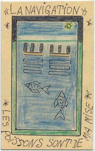 Musée Du Visage Africain (162 Dessins)\n<<la Navigation>> <<les Poissons Sont De Ma Mise>> — Frédéric Bruly Bouabré