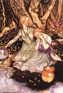 Goblin Market. Down The Glen Tramp The Little Men — Arthur Rackham