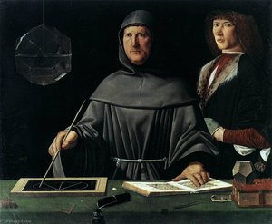 Portrait Of Fra Luca Pacioli And An Unknown Young Man — Jacopo Barbari