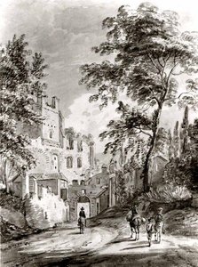 Travelers Entering a Town