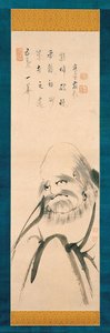 Ink Drawing Of Bodhidharma — Kaimon Zenkaku