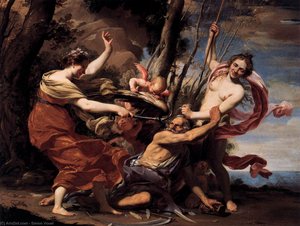 Father Time Overcome By Love, Hope And Beauty — Simon Vouet, Baroque Classicism