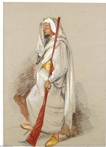 Study Of A Man Wearing North African Dress — John Frederick Lewis