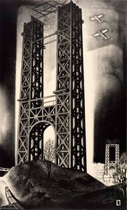 Hudson Bridge — Louis Lozowick
