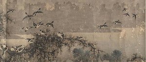 Landscape With White Breasted Crows — Zha Shibiao
