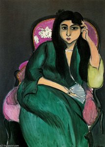 Laurette En Vert Huile Sur Toile Collection Particulière — Henri Matisse