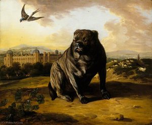 A Dutch Mastiff with Dunham Massey in the Background