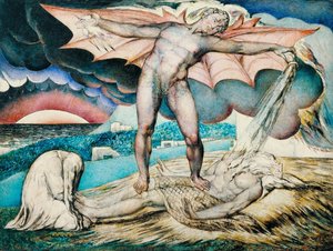 Satan Smiting Job With Sore Boils — Sir William Blake Richmond, Romanticism