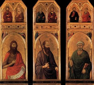 Three Panels From The Santa Croce Altar — Ugolino Di Nerio, Italian Renaissance