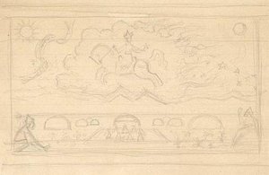 Composition Sketch For ''great Horseman'' — Nicholas Roerich