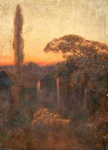 Leading The Flock At Dusk — William Herbert Allen