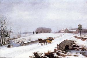Sleigh Ride On A Gray Day — Thomas Birch