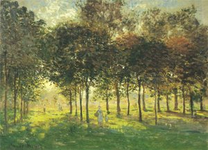 The Promenade At Argenteuil, Soleil Couchant — Claude Monet, Impressionist Landscape