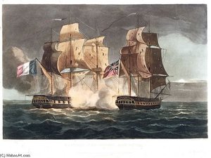 Hms Astraea And Gloire — Thomas Whitcombe