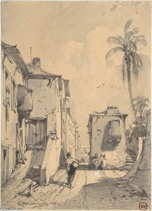 Oriental Street Scene — Eduard Hildebrandt