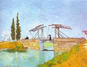 Drawbridge With A Lady With A Parasol — Vincent Willem Van Gogh, Post-impressionism