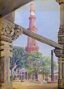 The Kutub And Iron Pillar. Delhi. India. Novr. 1878 — Marianne North, Academic Realism