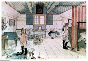Mamas And The Little Girls Room — Carl Larsson