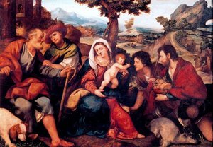 La Adoración De Los Pastores — Palma Il Vecchio